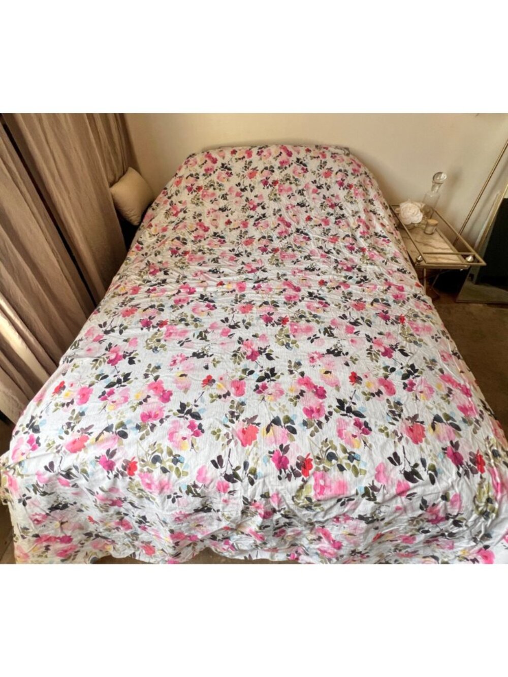 Anthropolgie Deanna Duvet Cover Queen Floral Helen Dealtry Button Close Retired - Picture 12 of 14